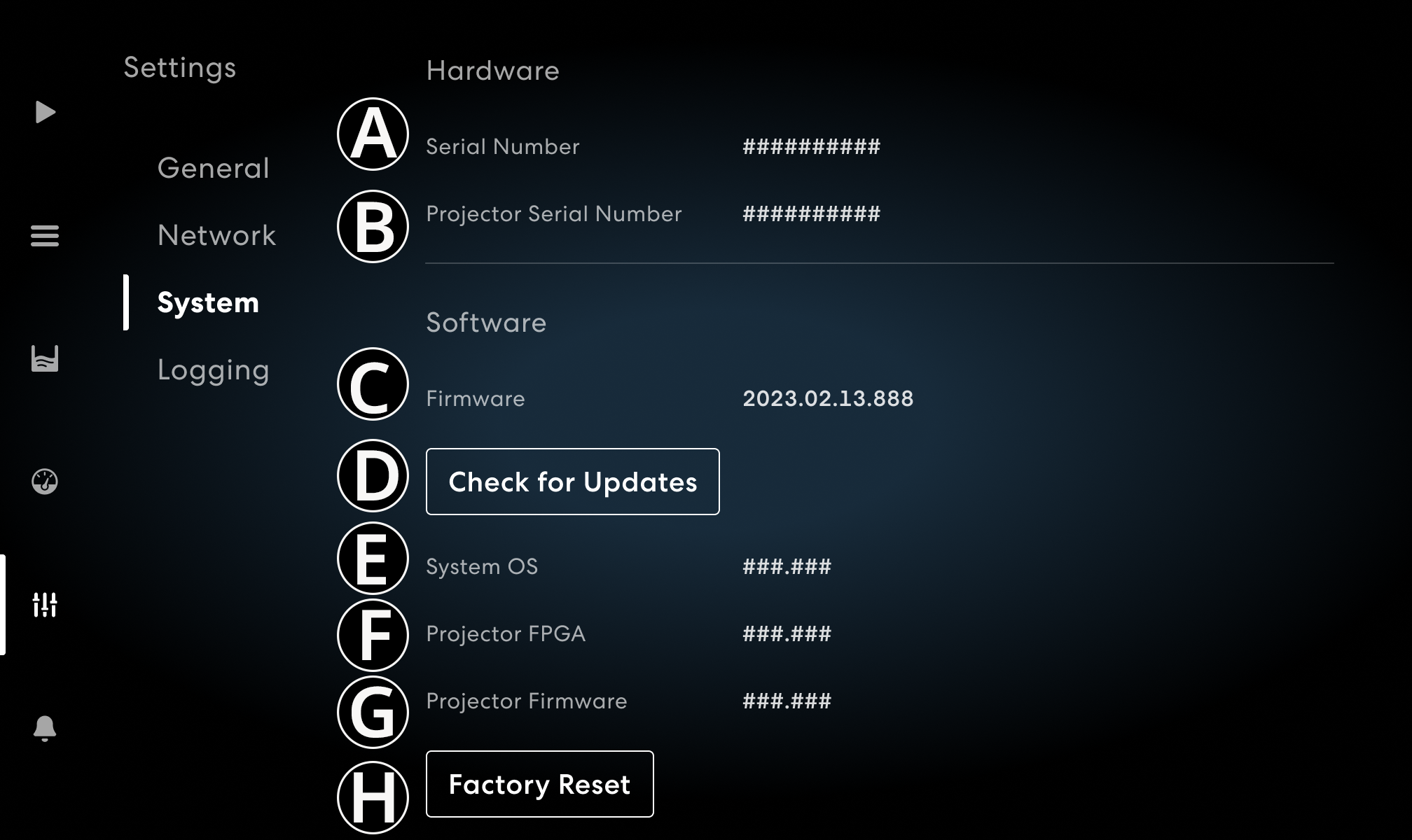 Figure 135 System Settings
