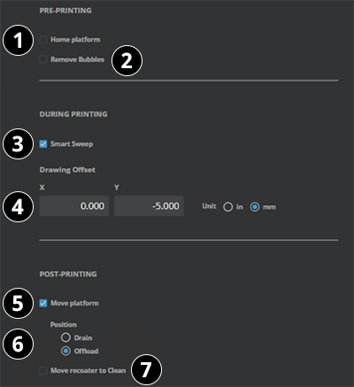 SLA 825 Dual/SLA 750 Series User Guide - Build Settings